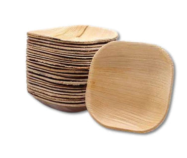 10cm Palm Leaf Square Small Plates