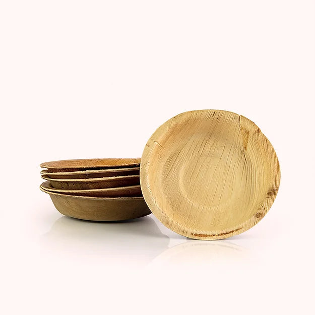 11.5cm Palm Leaf Round Dip Bowls
