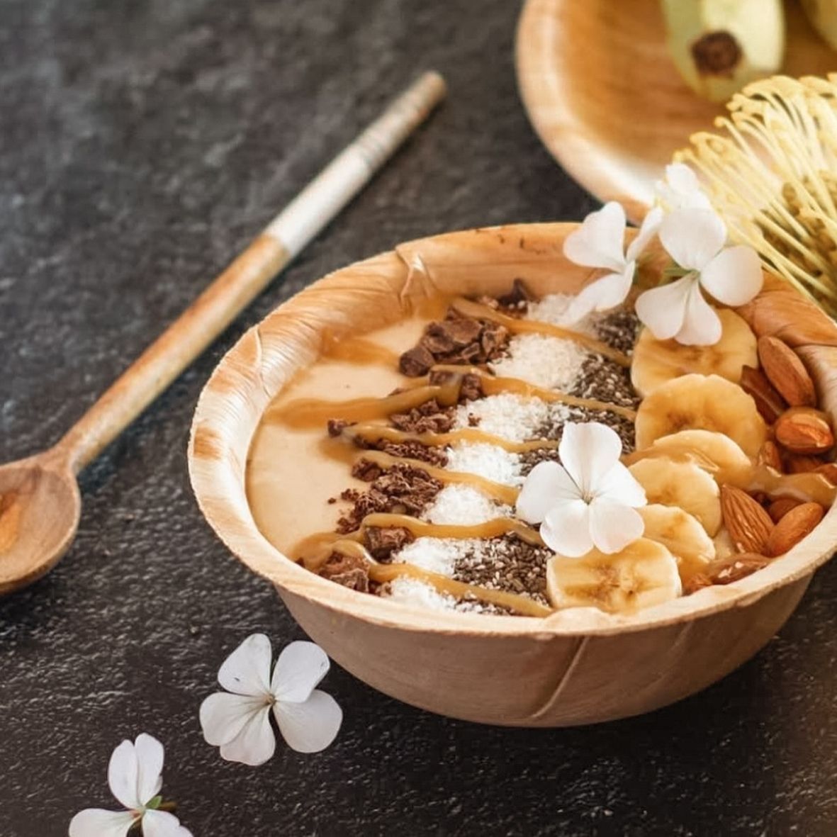 15cm Palm Leaf Round Deep Bowls