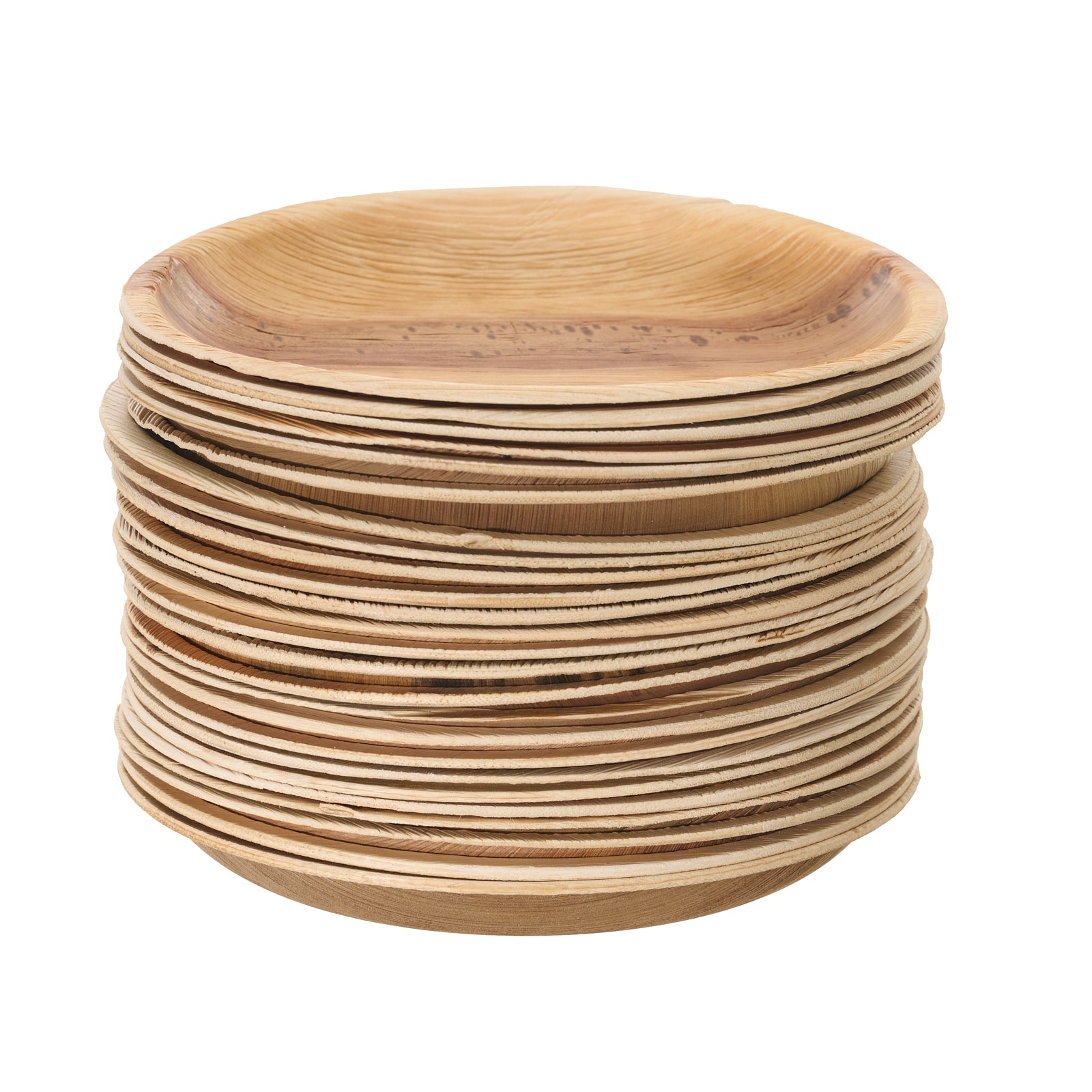 25cm Palm Leaf Round Dinner Plates
