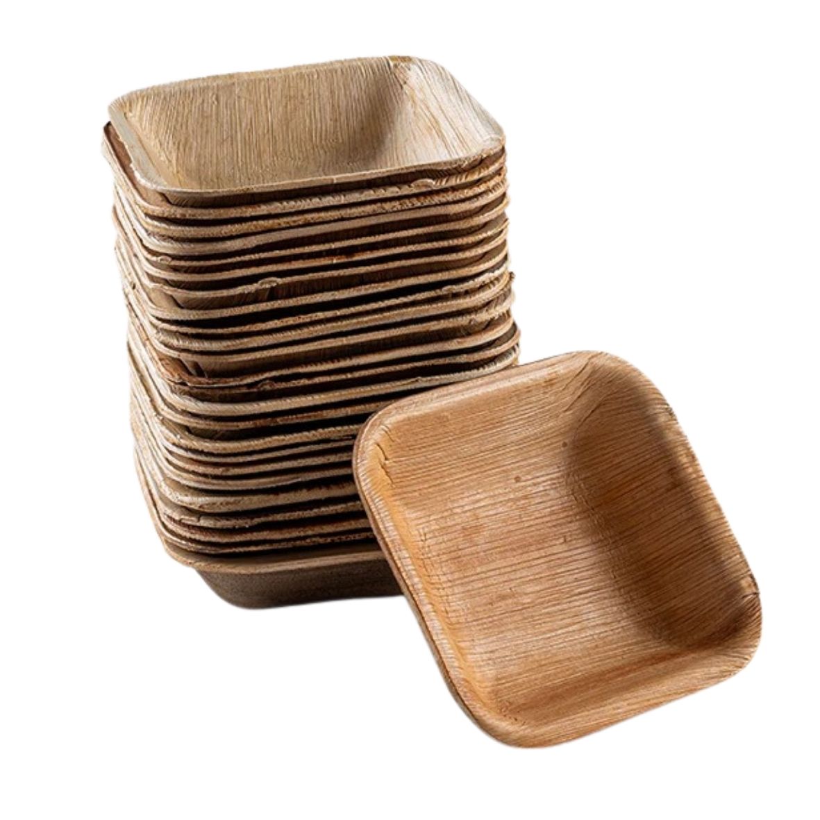 10cm Palm Leaf Square Bowls