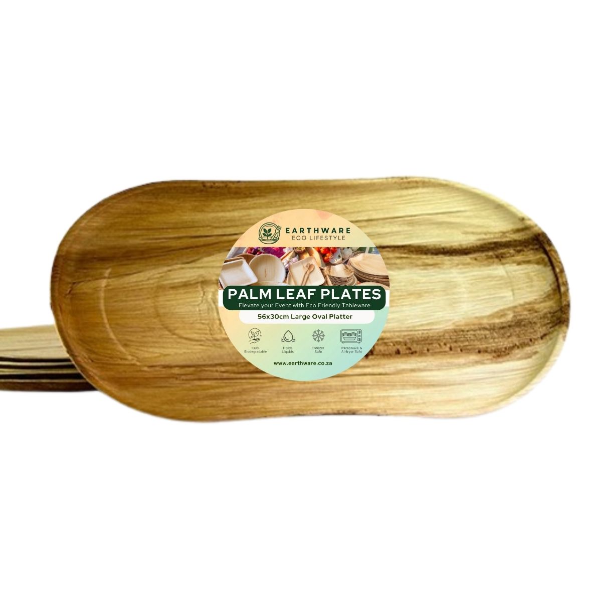 56 x 30cm Palm Leaf Large Oval Platters